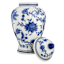 Providence Blue & White Floral Porcelain Jar, 11"