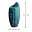 Ty Pennington Blue Coral Dot Vase, 13"