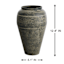 Honeybloom Black Metal Vase, 13"