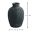 Black Cement Vase, 11.5"