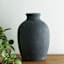 Black Cement Vase, 11.5"