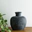 Black Cement Vase, 9"