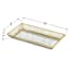 Scalloped Edge Brass Beaded Glass Decorative Tray, 9x5