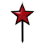 Patriotic Blue & Red Star Yard Stake, 14"