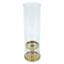 Gold Metal & Glass Candle Holder, 14"