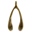 Vintage Brass Finish Metal Wishbone Figurine, 8"