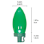 25-Count LED Transparent Red, Warm White & Green C9 Light Set