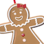 Gingerbread Ornament, 6"