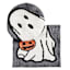 Happy Haunting Ghost Contour Bath Rug Set, 19.5x24/20"