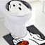 Happy Haunting Ghost Contour Bath Rug Set, 19.5x24/20"