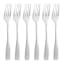 Set of 6 Percy Satin Silver Salad Forks