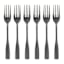 Set of 6 Percy Satin Black Salad Forks