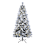 (B19) Pre-Lit Flocked Pine Christmas Tree, 7.5'