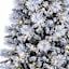 (B19) Pre-Lit Flocked Pine Christmas Tree, 7.5'
