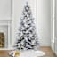 (B19) Pre-Lit Flocked Pine Christmas Tree, 7.5'