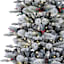 (B16) Pre-Lit Frosted Aspen Pine Christmas Tree, 7.5'