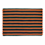 Set of 4 Orange & Black Ticking Striped Placemats, 13x19