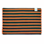 Set of 4 Orange & Black Ticking Striped Placemats, 13x19