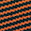 Set of 4 Orange & Black Ticking Striped Placemats, 13x19