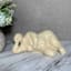 Tan Ceramic Laying Figurine, 10x5