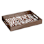 Brown Zebra Lacquer Tray, 15x11
