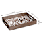Brown Zebra Lacquer Tray, 15x11