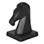 Black Horse Metal Bookend, 6"