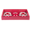Red & Pink Ikat Lacquer Tray, 15x11