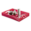 Red & Pink Ikat Lacquer Tray, 15x11