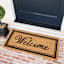 Providence Welcome Black Natural Coir Mat, 22x47