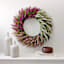 Pink & White Heather Floral Wreath, 28"