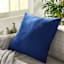 Medieval Blue Faux Suede Throw Pillow, 24"