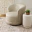 Crosby St. Sawyer Swivel Faux Leather Accent Chair, Grey