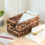 Woven Abaca Rectangle Shelf Storage Tote, Small