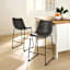 Crosby St. Drake Counter Stool, Dark Grey