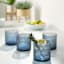 Set of 4 Navy Blue Spectra Double Old Fashioned Glasses, 13oz