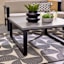 Soho Black Metal with Cement Top Patio Coffee Table