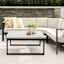 Soho Black Metal with Cement Top Patio Coffee Table