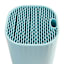 REAL SIMPLE 8-Piece Blue Ribbed Cutlery Block Set with Sharpener