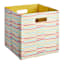 REAL SIMPLE Yellow Stripe Modular Storage Cube, 13"