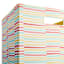 REAL SIMPLE Yellow Stripe Modular Storage Cube, 13"
