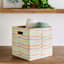 REAL SIMPLE Yellow Stripe Modular Storage Cube, 13"