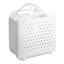 REAL SIMPLE White Plastic Collapsible Laundry Basket with Handles