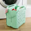 REAL SIMPLE Green Plastic Collapsible Laundry Basket with Handles