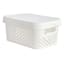 REAL SIMPLE White Storage Bin with Lid, Small