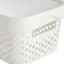 REAL SIMPLE White Storage Bin with Lid, Small