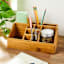 REAL SIMPLE 12-Compartment Bamboo Cosmetic Drawer Organizer