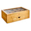 REAL SIMPLE 8-Compartment Bamboo Cosmetic Organizer with Lid