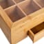 REAL SIMPLE 8-Compartment Bamboo Cosmetic Organizer with Lid