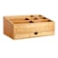 REAL SIMPLE 7-Compartment Bamboo Cosmetic Organizer with Drawer